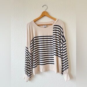CAbi Women’s Striped Long Sleeve Top Size XS EUC